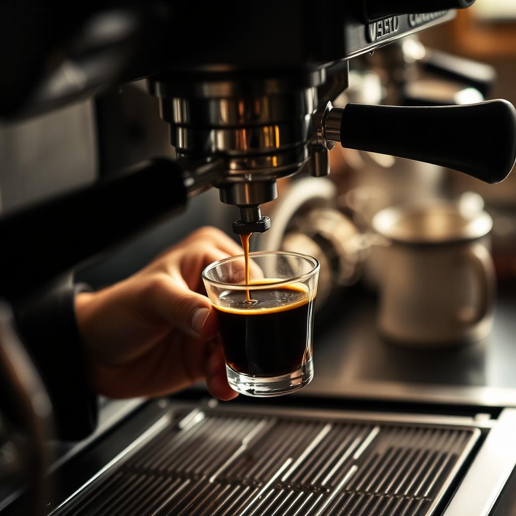 Barista preparando espresso
